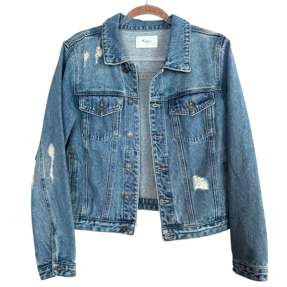 Kancan Blue Jean Jacket Classic Cropped Design
